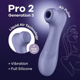Satisfyer Pro 2 Generation 3 - Lilac Touch - Free USB - Rechargeable Clitoral Stimulator - AIR PULSATION - PREMIUM