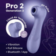 Satisfyer Pro 2 Generation 3 with App Control - Lilac Touch - Free USB - Rechargeable Clitoral Stimulator - AIR PULSATION - PREMIUM