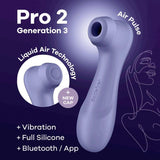 Satisfyer Pro 2 Generation 3 with App Control - Lilac Touch - Free USB - Rechargeable Clitoral Stimulator - AIR PULSATION - PREMIUM