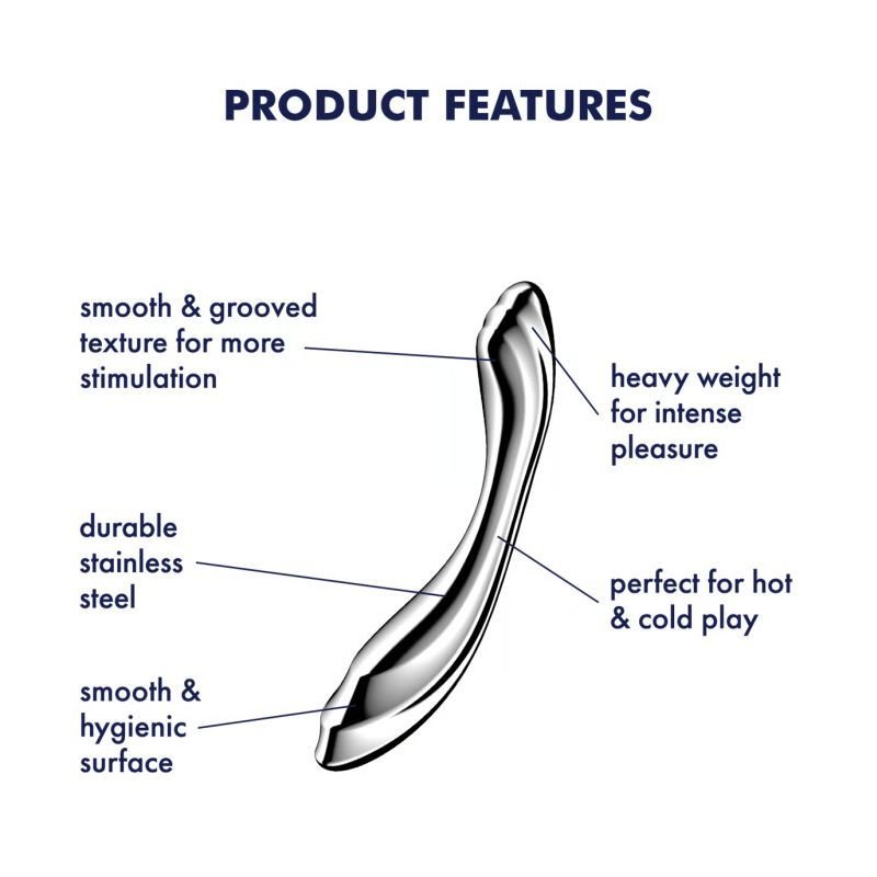 Satisfyer Pure Gravity 2 Metal Dildo - Adult Toys