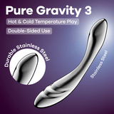 Satisfyer Pure Gravity 3 Metal Dildo - Adult Toys