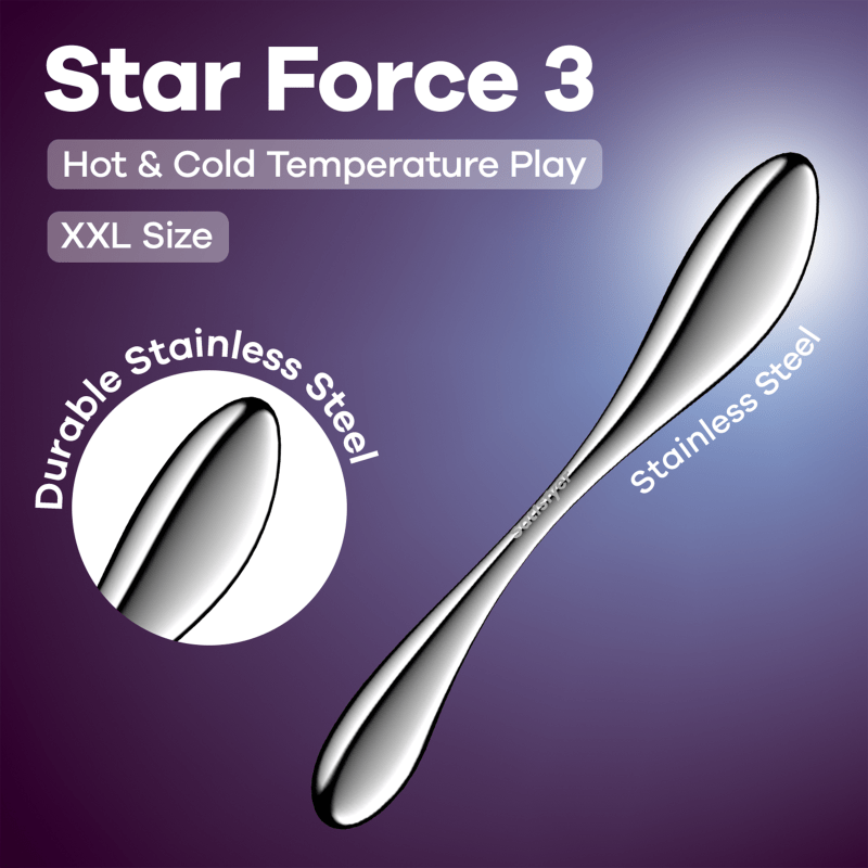 Satisfyer Star Force 3 Metal Dildo - Adult Toys