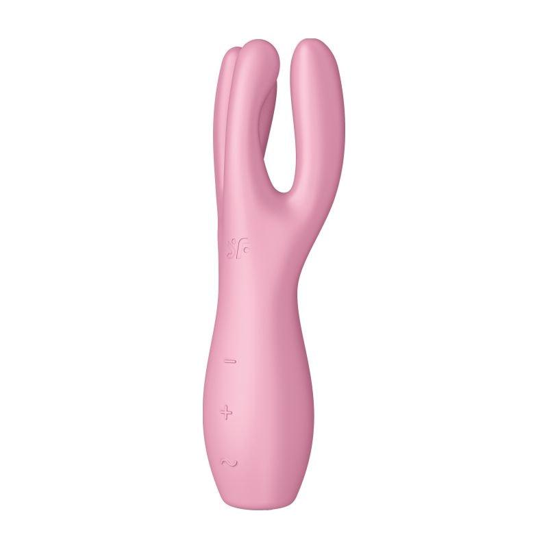 Satisfyer Threesome 3 Layon Vibrator Pink - Adult Toys