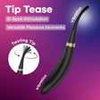 Satisfyer Tip Tease Black USB Rechargeable Vibrator With Twirling Tip - VIBRATORS - PREMIUM