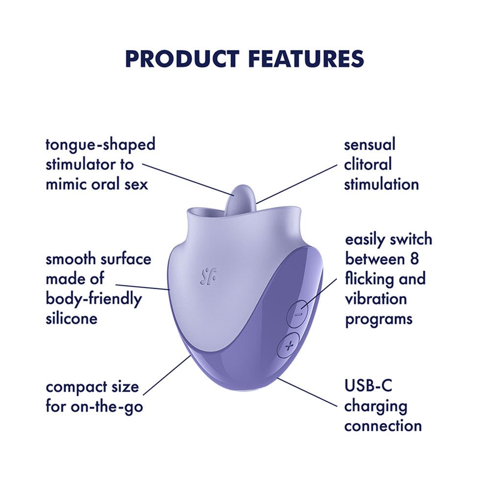 Satisfyer Tongue Dancer - Purple Flicking Stimulator - STIMULATORS - PREMIUM