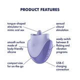 Satisfyer Tongue Dancer - Purple Flicking Stimulator - STIMULATORS - PREMIUM