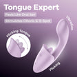 Satisfyer Tongue Expert - Violet Vibrator with Flicking Clit Stimulator - VIBRATORS - PREMIUM