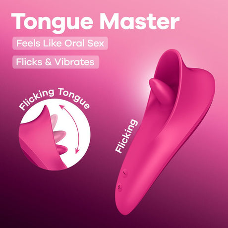 Satisfyer Tongue Master - Pink Flicking Clitoral Stimulator - STIMULATORS - PREMIUM
