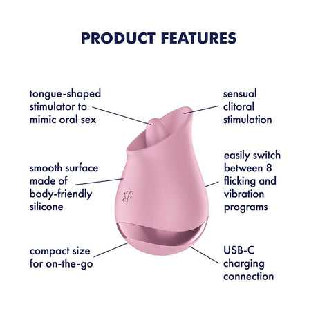 Satisfyer Tongue Player - Pink Flicking Stimulator - STIMULATORS - PREMIUM