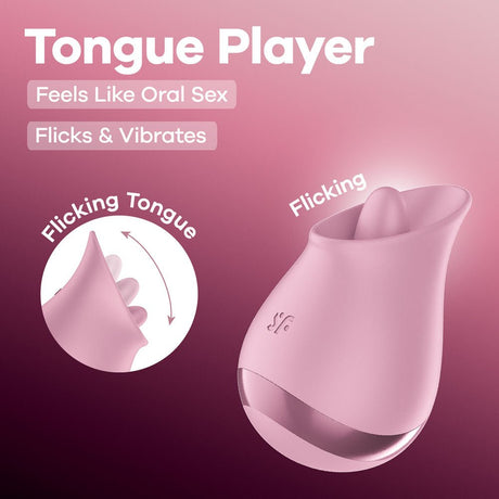 Satisfyer Tongue Player - Pink Flicking Stimulator - STIMULATORS - PREMIUM