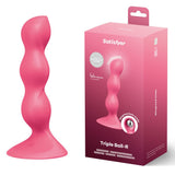 Satisfyer Triple Ball - R - Red Beaded Anal Plug - ANAL TOYS - PREMIUM