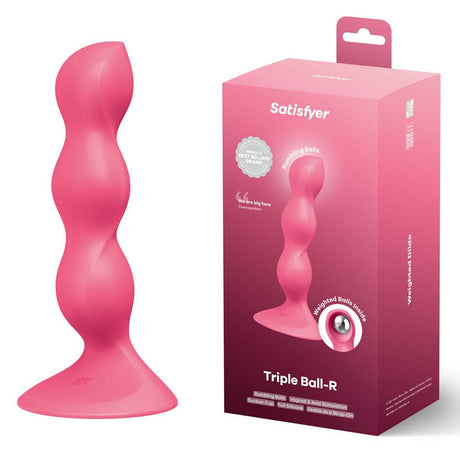 Satisfyer Triple Ball - R - Red Beaded Anal Plug - ANAL TOYS - PREMIUM