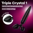 Satisfyer Triple Crystal 1 Black Glass 3 in 1 Butt Plug - GLASS TOYS - PREMIUM