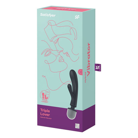 Satisfyer Triple Lover - Rabbit Vibrator and Massage Wand - Naughty by Nature Adult Store