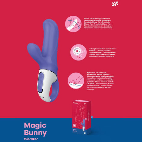 Satisfyer Vibes - Magic Bunny - Purple USB Rechargeable Rabbit Vibrator - VIBRATORS - PREMIUM