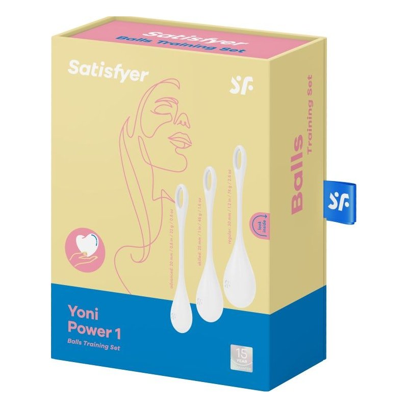 Satisfyer Yoni Power 1 Pelvic Floor Training Set | 3 Pc Silicone Balls - Adult Toys