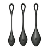 Satisfyer Yoni Power Balls 2 Black 3 Pc Set - Adult Toys