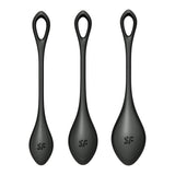 Satisfyer Yoni Power Balls 2 Black 3 Pc Set - Adult Toys