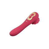 Secret Kisses Rosegasm Rose Quake Dual Ended Tapping Vibe 18.8 cm - VIBRATORS