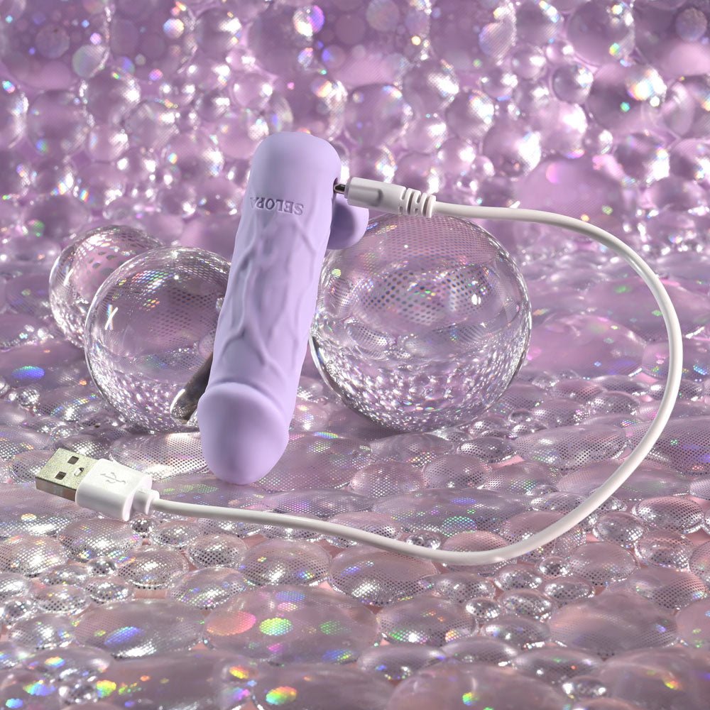 Selopa Ballsy Purple 9.2 cm USB Rechargeable Bullet Vibrator - BULLETS & EGGS