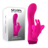 Selopa BUTTERFLY LOVE - Pink 13.8 cm USB Rechargeable Butterfly Vibrator - VIBRATORS