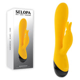 Selopa BUZZZ BUNNY - Yellow 19.7 cm USB Rechargeable Rabbit Vibrator - VIBRATORS