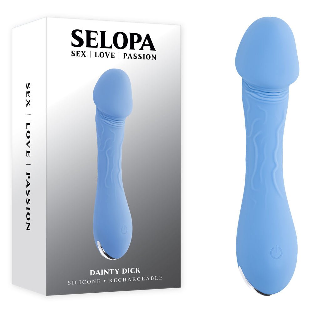 Selopa Dainty Dick Baby Blue USB Rechargeable Mini Vibrator 11.9 cm - VIBRATORS