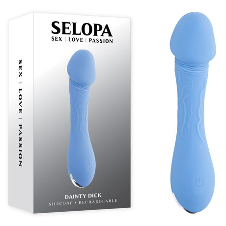 Selopa Dainty Dick Baby Blue USB Rechargeable Mini Vibrator 11.9 cm - VIBRATORS