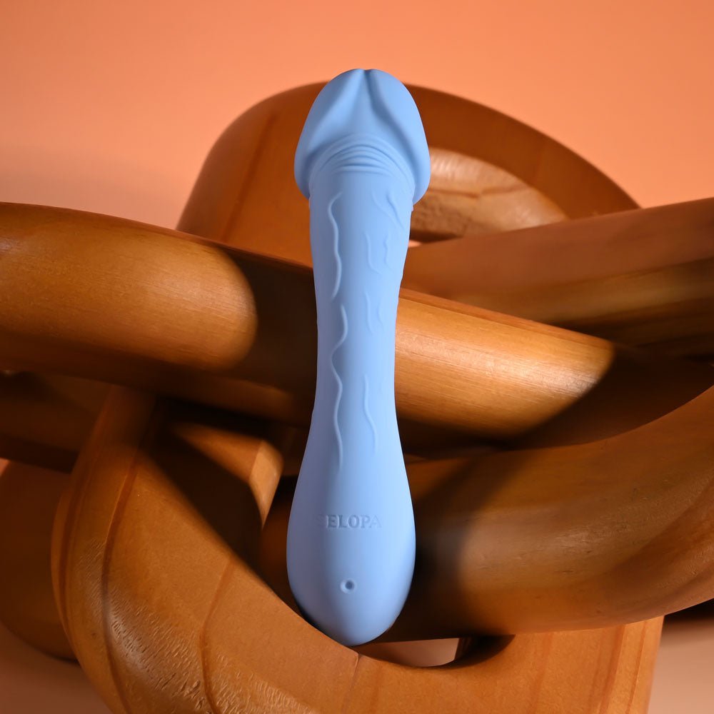 Selopa Dainty Dick Baby Blue USB Rechargeable Mini Vibrator - VIBRATORS