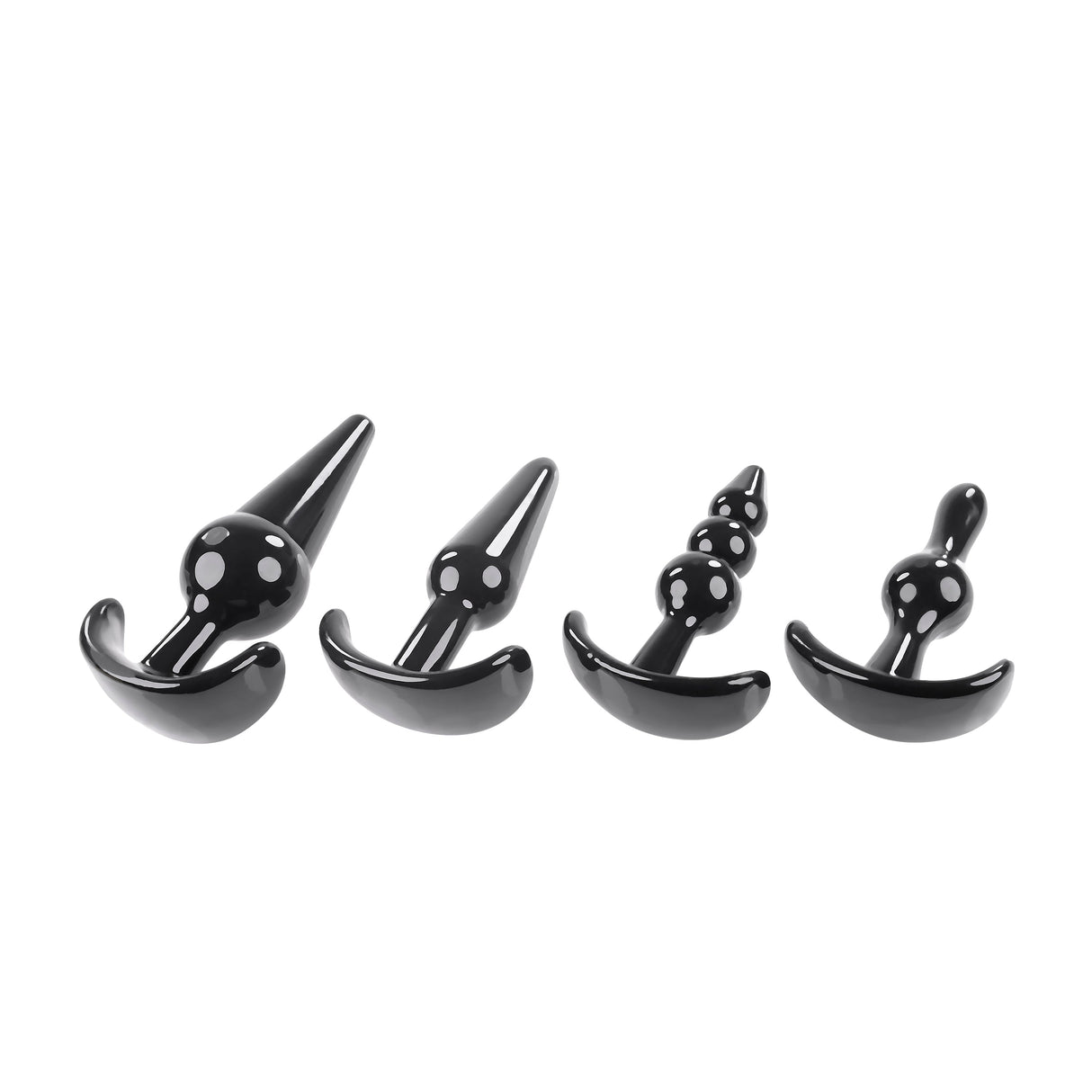 Selopa INTRO TO PLUGS - Black Butt Plugs - Set of 4 - ANAL TOYS