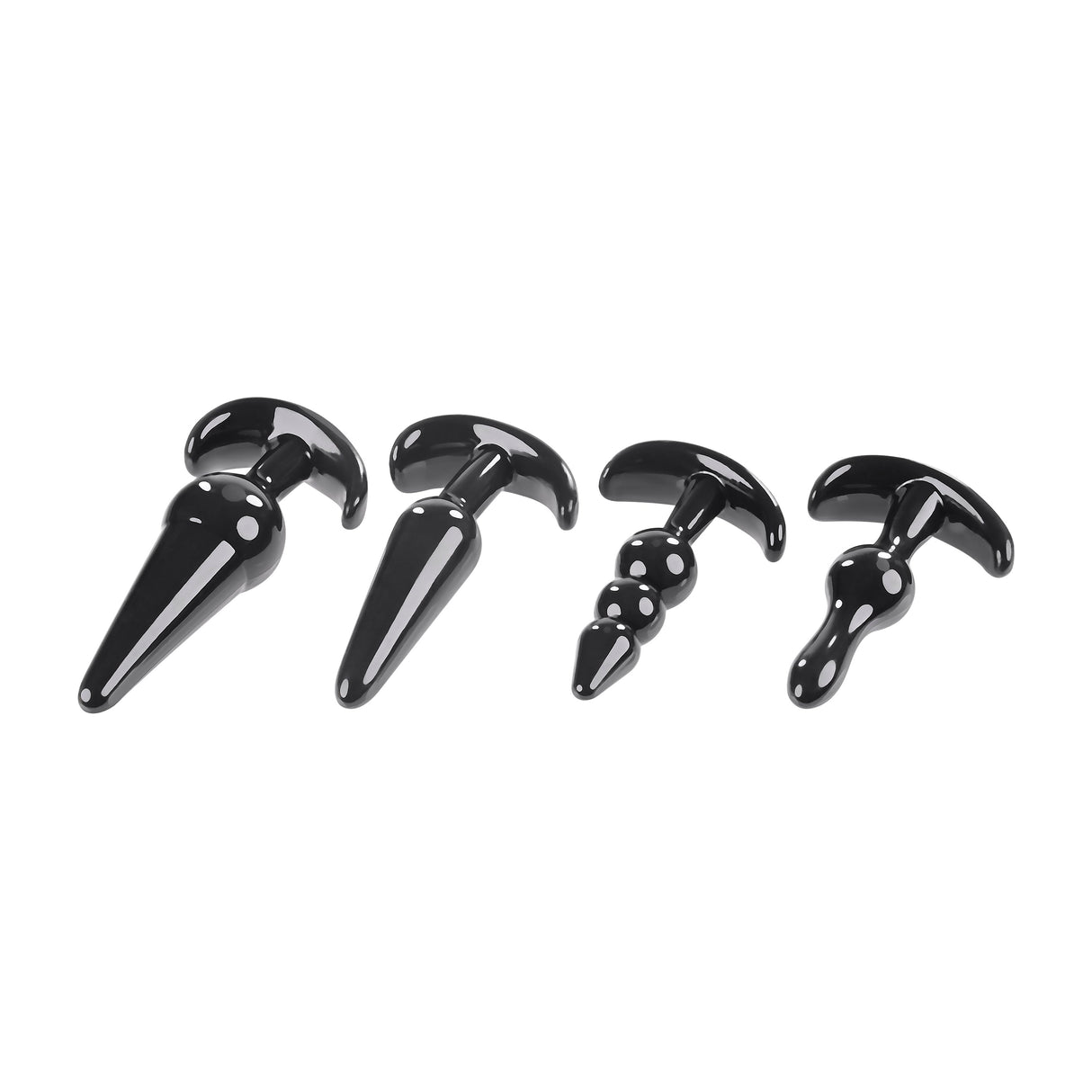 Selopa INTRO TO PLUGS - Black Butt Plugs - Set of 4 - ANAL TOYS