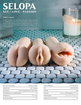 Selopa PARTY PACK - Light - Flesh Strokers - Set of 3 - MASTURBATORS