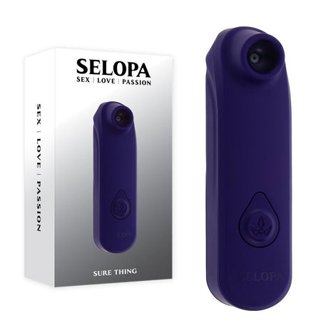 Selopa SURE THING - Black Vibrating & Sucking Stimulator - Naughty by Nature Adult Store