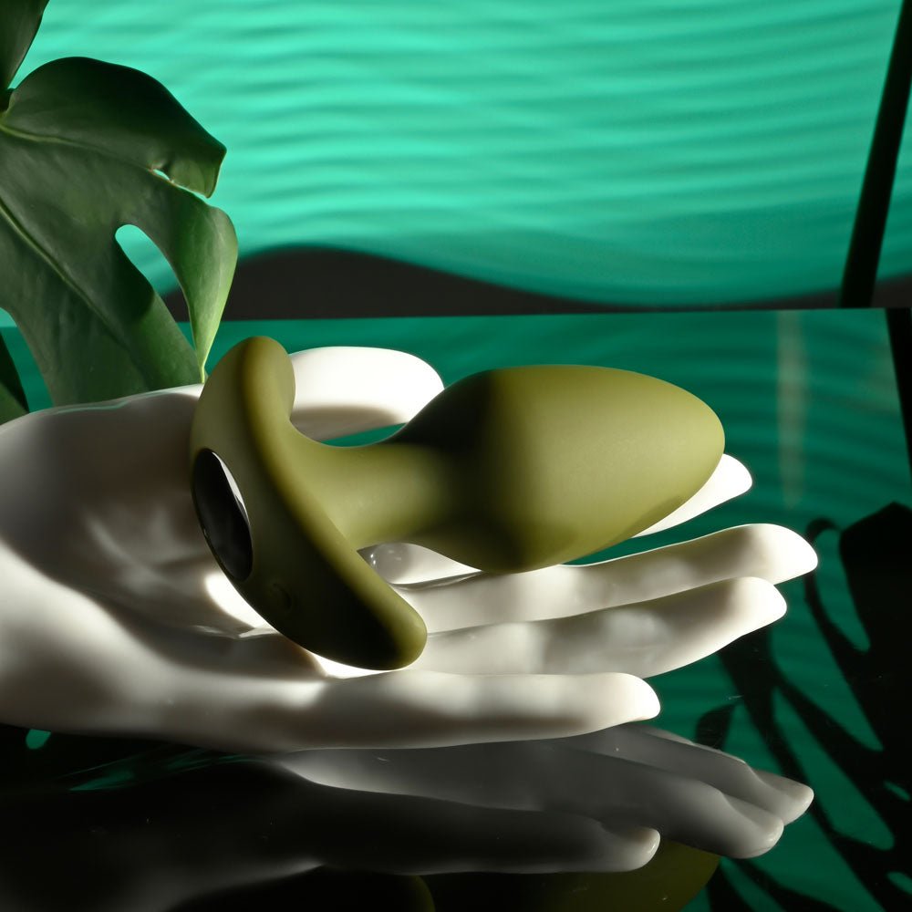 Selopa THE COLONEL - Green 10.1 cm USB Rechargeable Vibrating Butt Plug with Wireless Remote - Anal Toys