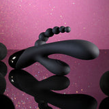 Selopa Triple Aces Black 19.7 cm Triple Stimulator Vibrator - VIBRATORS