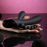 Selopa Triple Aces Black 19.7 cm Triple Stimulator Vibrator - VIBRATORS