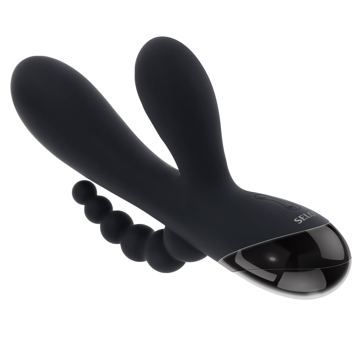 Selopa Triple Aces Black 19.7 cm Triple Stimulator Vibrator - VIBRATORS