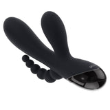 Selopa Triple Aces Black 19.7 cm Triple Stimulator Vibrator - VIBRATORS