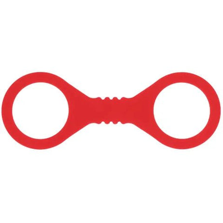 Sex And Mischief Amor Large Silicone Cuffs Red Restraints - BONDAGE - TOYS