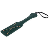 Sex And Mischief Indica Chain Impressions Paddle In Green And Gold - BONDAGE - TOYS