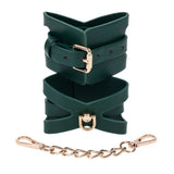 Sex And Mischief Indica Cutout Cuffs Green Gold Restraints - BONDAGE - TOYS