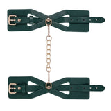 Sex And Mischief Indica Cutout Cuffs Green Gold Restraints - BONDAGE - TOYS