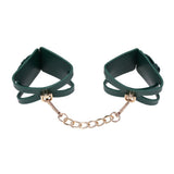 Sex And Mischief Indica Cutout Cuffs Green Gold Restraints - BONDAGE - TOYS