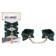 Sex And Mischief Indica Cutout Cuffs Green Gold Restraints - BONDAGE - TOYS