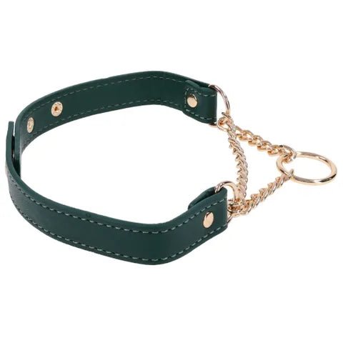 Sex and Mischief Indica Day Collar Green Gold Adjustable Strap - BONDAGE - TOYS