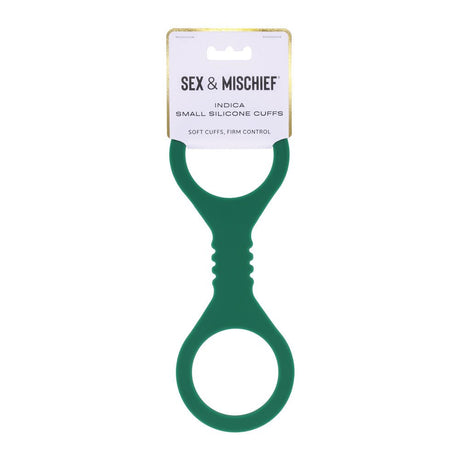 Sex And Mischief Indica Silicone Cuffs Green Small Restraints - BONDAGE - TOYS
