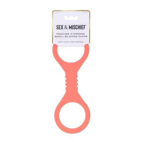 Sex and Mischief Peaches and Cream Small Silicone Cuffs - BONDAGE - TOYS