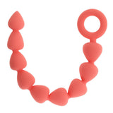 Sex And Mischief Peaches And CreaMe Silicone Anal Beads Peach 23 Cm - BONDAGE - TOYS