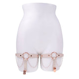 Sex And Mischief Pearl Garters Set Of 2 In Peach And Rose Gold - BONDAGE - TOYS