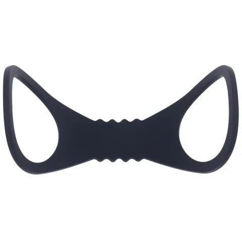 Sex And Mischief Shadow Large Silicone Cuffs Black Restraints - BONDAGE - TOYS